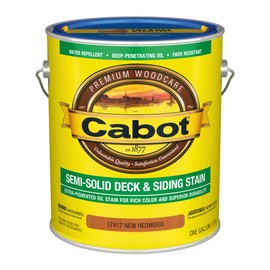Cabot Semi-Solid Wood Stain + Sealer, Low VOC, New Redwood, Gallon
