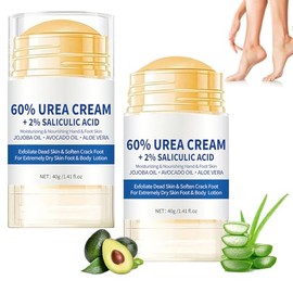 2pcs Crema Hidratante para Pies, Crema Renovadora de Pies,Blsamo Para Talones En Barra,Para Pies Agrietados, Manos Y Codos,Exfoliante Para Pies...    