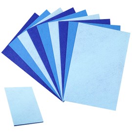 Felt Sheets for Crafts 9PCS 11.8 * 7.9in Wool Stiff Felt Sheets Soft Fabric Skin Felt DIY Patchwork Rug Arts and Crafts Fabric Pieces (3 Blue)