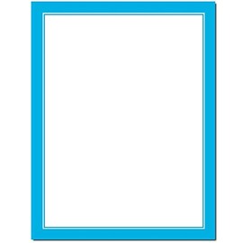 Basic Border Letterhead Laser & Inkjet Printer Paper - Brights (Blue, 25 Pack)