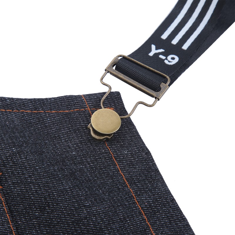 Unisex Waterproof Black Denim Hair Cutting Barber Salon Coffee Waiter