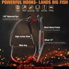 20PCS Weedless Hooks Weedless Circle Hooks for Catfish Bass Fishing
