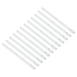 QUARKZMAN Drawer Runners, Pack of 12 300 mm - Plastic Drawer Runners, Side Mounted Grooved Guide Rails for Drawers of Cupboards Bedside Cabinets Wardrobes (White)