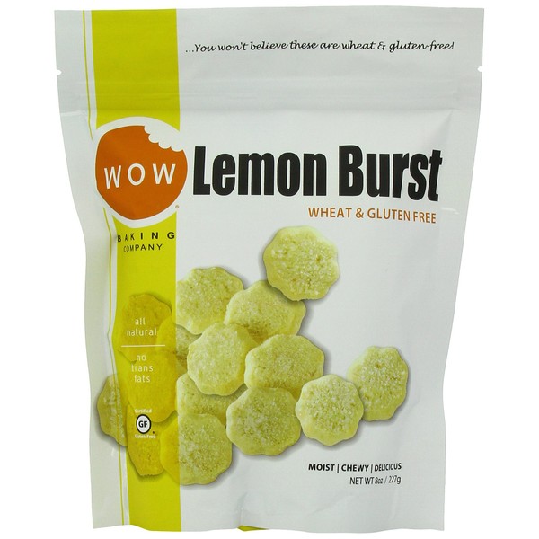 WOW BAKING COMPANY Cookies, Lemon Burst, 8-Ounce (Pack of 6)