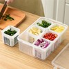 [1 Pack]Fridge Food Storage Containers with Lids Airtight Refrigerator Food