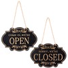 Open and Closed Sign, 11.8 x 7.9 Inch Double Sided