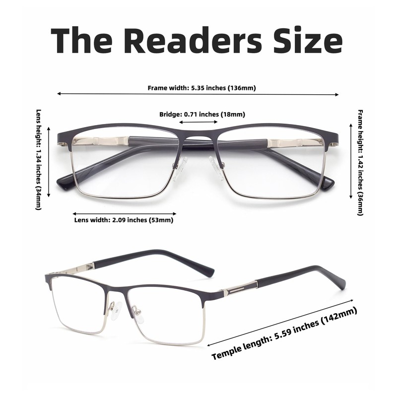 Autojouls Nearsighted Glasses for Distance with Hard Case Spring Hinge
