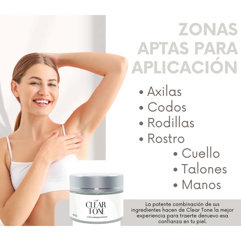 Crema Despigmentante Clear Tone - Manchas Solares Y Por Edad