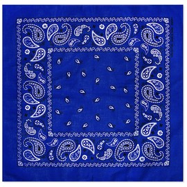 ToBeInStyle Paquete de 6 bandanas unisex de algodón, Royal, Talla única