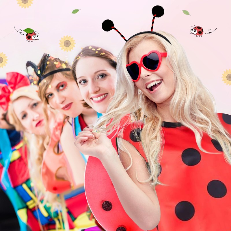 YQBFB Ladybird Fancy Dress Costume Women: Ladybug Costume for Adults