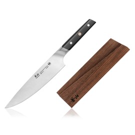 Cangshan TC Series 1020908 Swedish Sandvik 14C28N Steel Forged 8-Inch Chef Knife and Wood Sheath Set