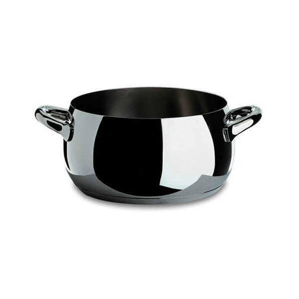 Alessi, "MAMI", Casserole with two handles in 18/10 stainless steel mirror polished,3 qt 9 ¼ oz