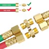 Hromee Welding Hose Coupler Adapter Set 9/16"-18 LH&RH for Oxygen