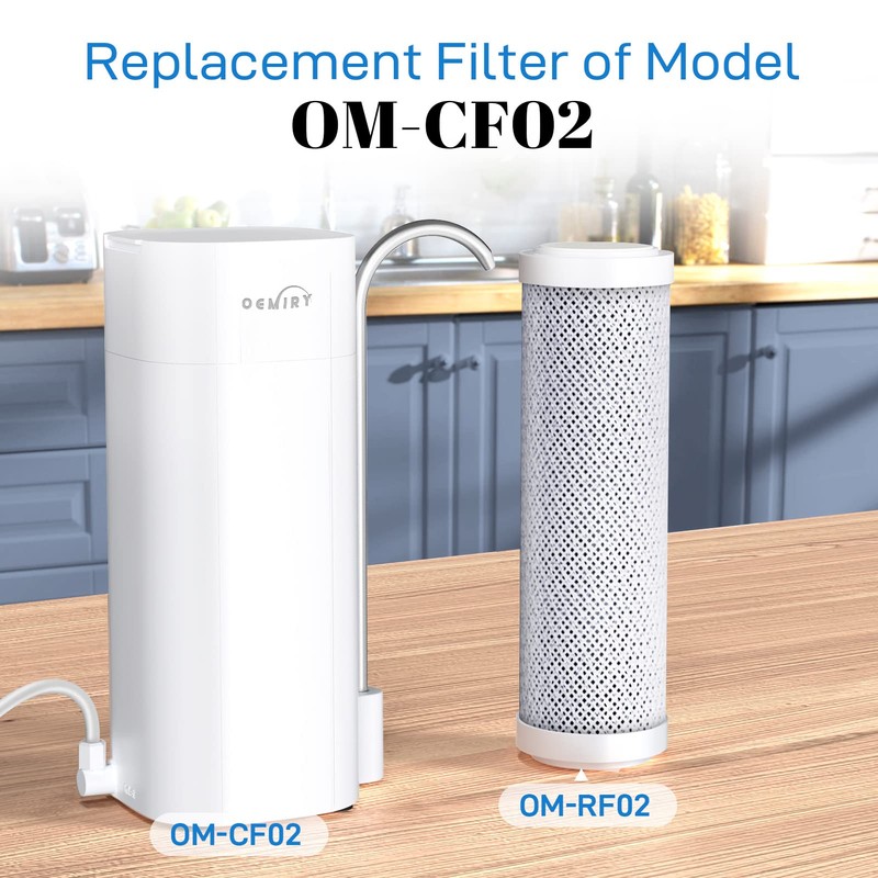 OEMIRY Certified Replacement Filter for OM-CF02 / OM-CF04 Countertop Water