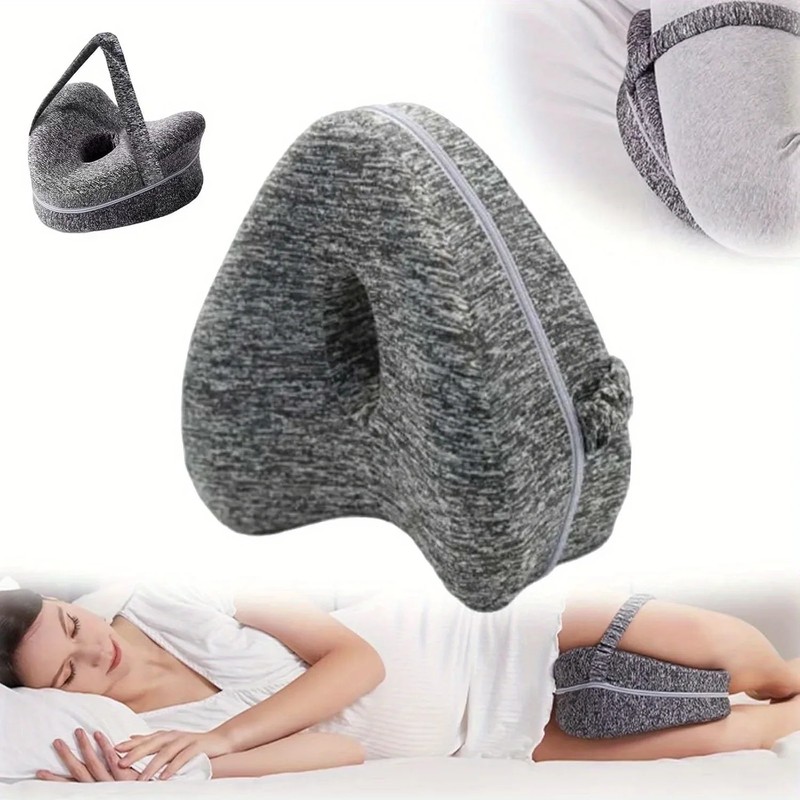 Ergonomic Knee Support Pillow for Side Sleeping – Polyester Leg