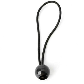 10 in Heavy Duty Elastic Black Ball Bungees Tarp - Tent Shock Cord Loop Tie Down (Pack of 30)