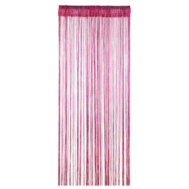 WedDecor Hot Pink String Curtains Glitter Fringe Panel Fly Screen Room Divider Tassel Curtain for Doors, Doorway, Windows, Home Décor, Event Decoration, (90cm x 200cm)
