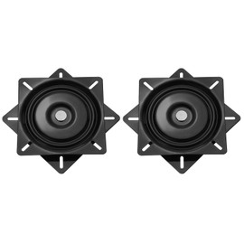 uxcell 2Pcs 8" Bar Stool Swivel Replacement, 360° Rotation Lazy Susan Turntable, Square Semi-Ball Bearing Seat Swivel Base Mount Plate for Recliner Chair or Table, Black (200x2mm)