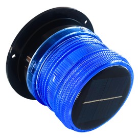 Cloud Fire Solar Strobe Light for Boat Yacht, Led Anchor Light Magnetic Powered Navigation Lamp, IP65 Waterproof & Dustproof, Solar Warning Warning Light,3 Modes (Flashing, Strobe, Steady), Blue