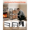 VEVOR Indoor Firewood Rack, 1.3 ft 2-Tier Firewood Holder with