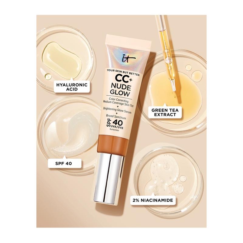 IT Cosmetics CC+ Nude Glow SPF 40 Foundation Duo:_Light Medium