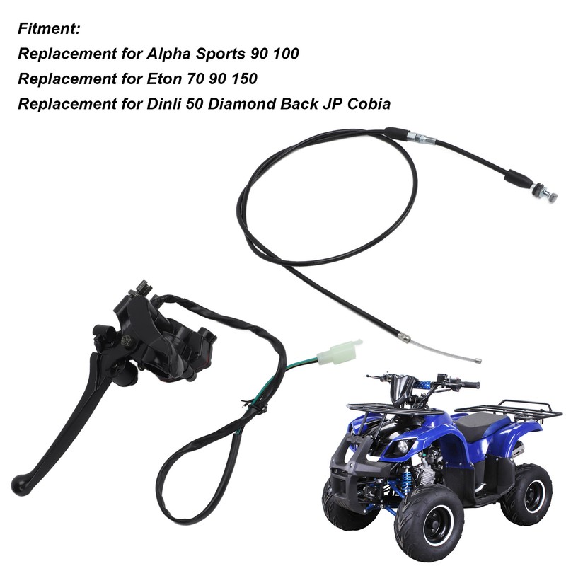 Thumb Throttle Cable with Dual Brake Lever Assy 22mm Aluminium