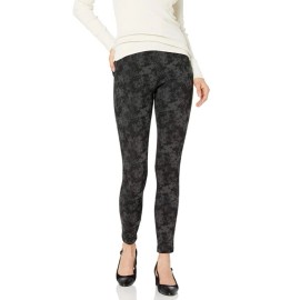 Lyssé Lysse Toothpick Knit Denim Leggings Size XS Womens Skinny Pull On Black Tie Dye