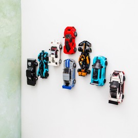 Capricorn Goods Wall Mount Hook for Speed Champions Cars - Easy to Install Wall Mount Display Hooks for Brick Cars (8 Pack)