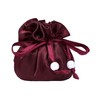 Drawstring Premium Satin 2-in-1 Jewelry Pouch with 16 Interior Pockets,