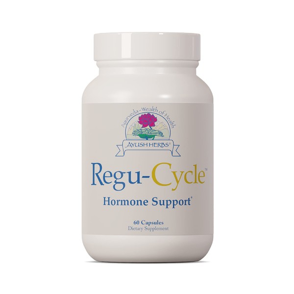 Ayush Herbs Regu-Cycle, Female Reproductive Health and Hormonal Support, Ayurvedic Herbal Supplement, 60 Vegetarian Capsules