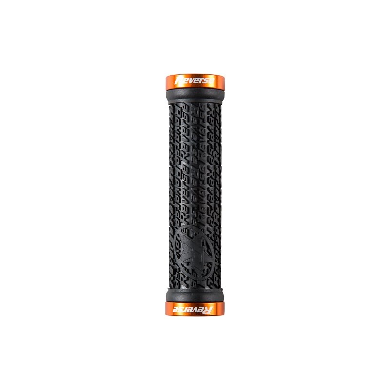 Reverse Grip Stamp Bicycle Screw Grips Black/Orange