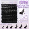 200D Lash Clusters 12-20mm Fluffy Cluster Eyelash Extensions Thick D