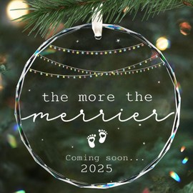 Baokcotei Expecting Baby Ornament 2025 - Pregnancy Announcement for Husband, Grandparents, Family, Aunt - Gifts for Expecting Parents, Expecting Parents to Be Unique Gifts 2025