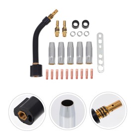 SHINEOFI 24pcs Welding Kit for Mig Welder Durable Nozzles Contacts Tips Holders Excellent Thermal Conductivity Safe Use
