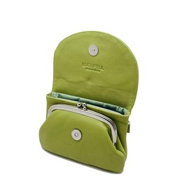 Woman, Lady and Girl Leather Purse, pistachio, Retro
