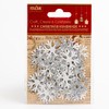 Italian Options Christmas Glitter Snowflakes Iridescent Silver Festive Card Making