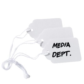 Avery White Marking Tags, Strung, 1-3/4" x 1-3/32", Pack of 100 (11062)