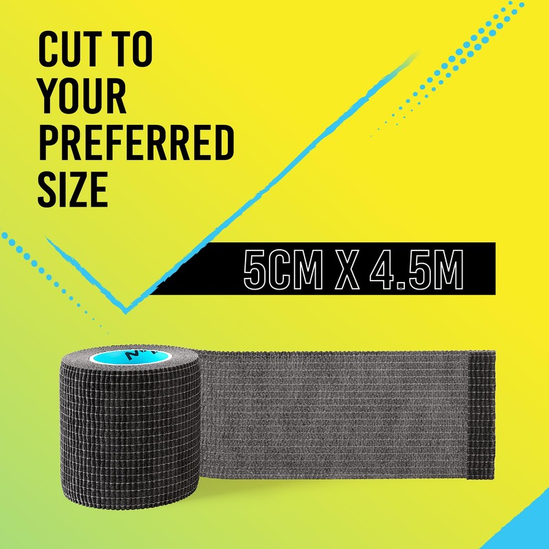 Max Tape Black Cohesive Bandage Football Sock Tape, Shin Pad