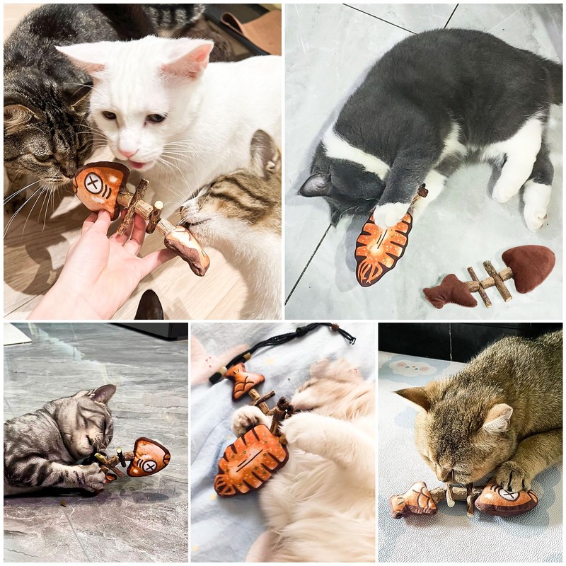 Havenfly Juguete Interactivo para Gatos en Forma de Pez -