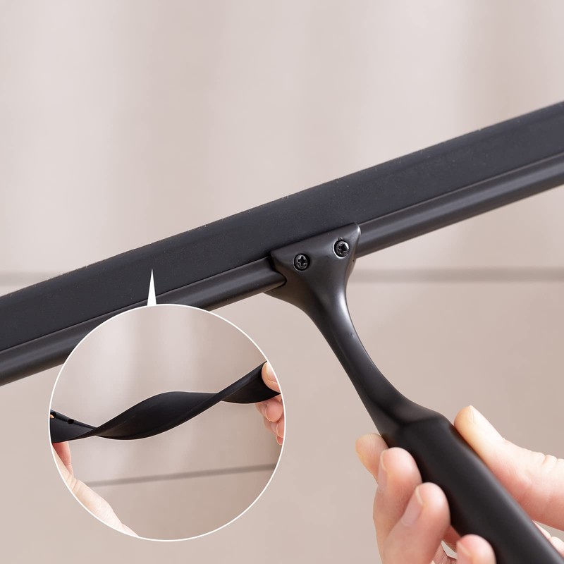 Ettori Shower Squeegee for Glass Doors, Squeegee for Shower Glass