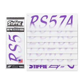 STIFFIE Whipline Purple/White 3" Alpha-Numeric Registration Identification Numbers Stickers Decals for Boats & Personal Watercraft