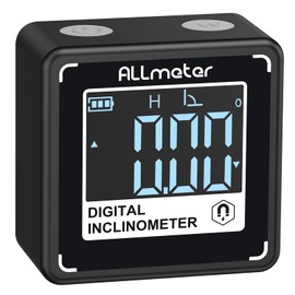 ALLmeter Mini Digital Level Protractor with Magnetic Base - 4x90° High Precision Angle Finder, 0.05° Resolution, VA Backlit Screen, Auto Shutoff, Type-C Charging for Woodworking & Machinery