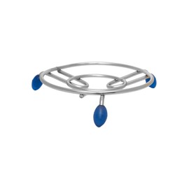 HAZEL Trivet 4mm Thick Stainless Steel Hot Pot Stand with Silicone Grip | Non-Slip Heat-Resistant Trivet for Kitchen & Dining Table | Diameter 17.5 cm