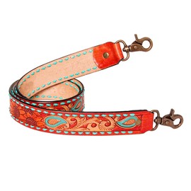 American Darling Hand Tooled Genuine Leather Crossbody Handle Strap for Bags | Phone Crossbody Strap | Crossbody Keychain Strap for Wallet Purse Clutch Cellphone Key Chain Holder | Shoulder Bag Strap