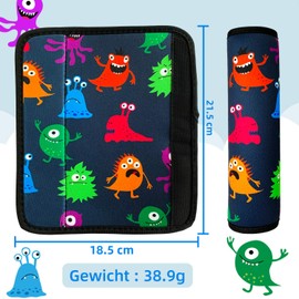 Child Seat Belt Pads for Children, Seat Belt Protector, Shoulder Pads, Suitable for Car and Backpack, Car Seat Belt Pad Cover, Webbing Cover, Car Accessories with Cute Pattern for Girls, Pack of 1