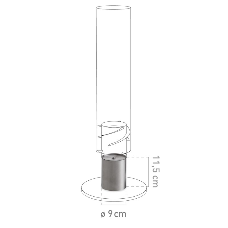 höfats - Spin Raiser 120 Silver - Increases Table Fireplace,