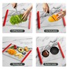 GlassCuisine Tempered Glass Cutting Board Set for Kitchen Counter -