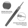 KALIM Flat Medium Cut File, Double Cut Teeth, 6'' Length,