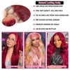 kocorose kocorose 99J Burgundy Lace Front Wigs Human Hair 5x5