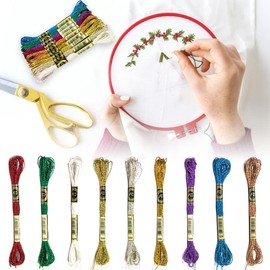 Redsea 11 Skeins Glitter Embroidery Floss Cross Stitch Thread Metallic Embroidery for DIY Embroidery Thread Crafts